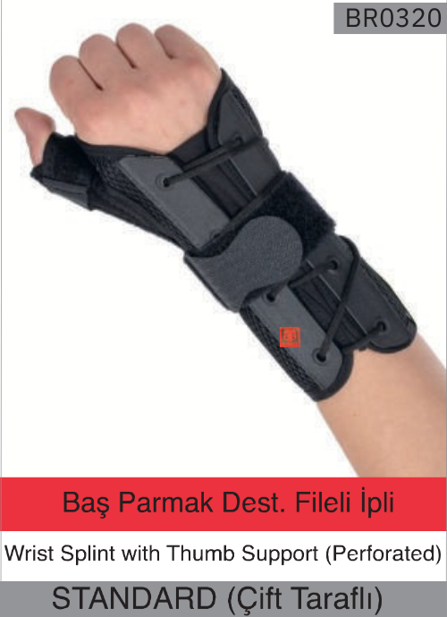 Baş Parmak Dest Fileli İpli br0320 Standard Çift Taraflı