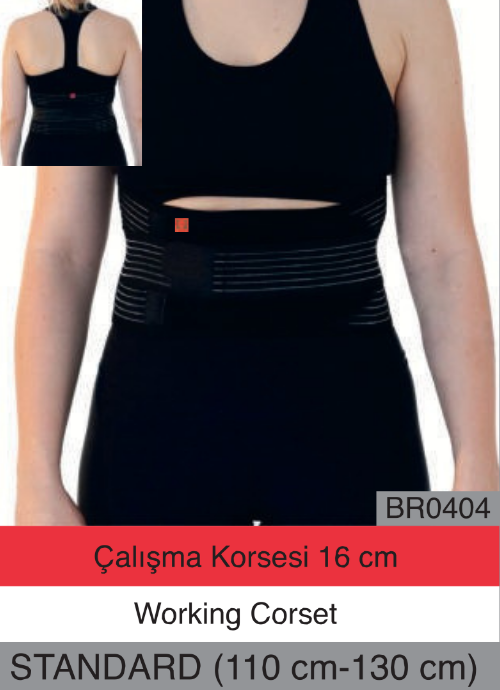 Çalışma Korsesi 16cm br0404 Standard 110/130cm