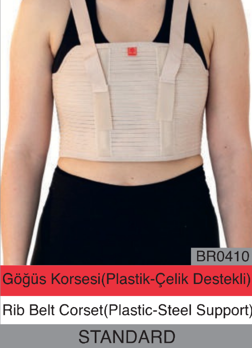 Göğüs Korsesi Plastik Çelik Destekli br0410 Standard