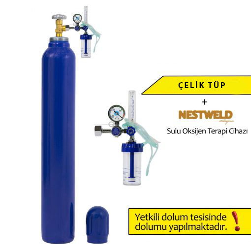 OKSİJEN TÜPÜ 10 LİTRE + MANOMETRE