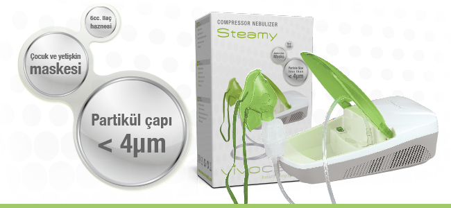 STEAMY Vivocare-Tags Steamy TR Nebulizatör &#8211; KOMPRESÖRLÜ